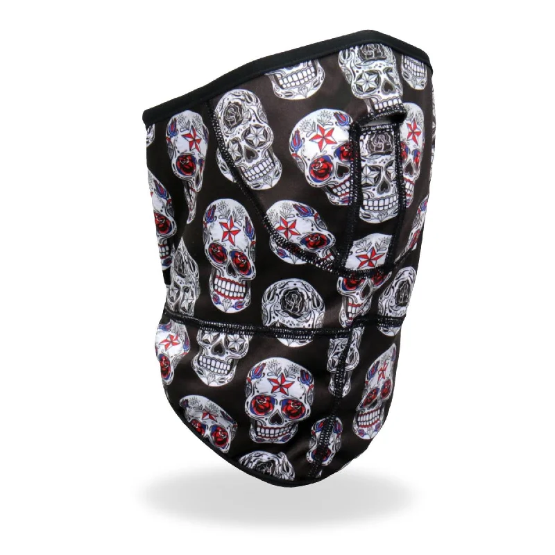Weekend Comfort Hot Leathers FWC2007 Sugar Skulls Face Wrap Neck Warmer