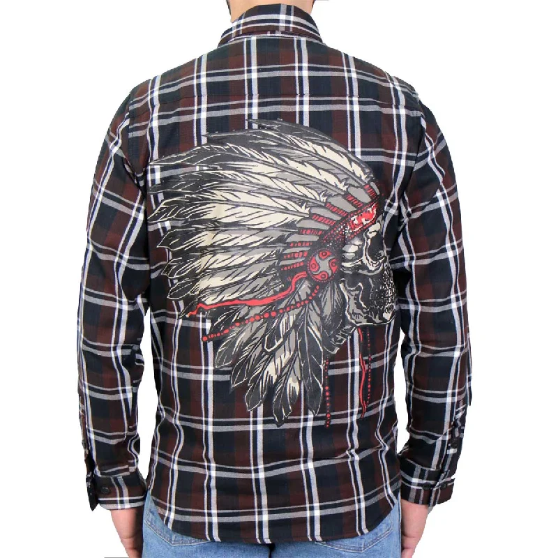 Casual Chic Looks Hot Leathers FLM2109 Men's Headdress Flannel Long Sleeve Shirt