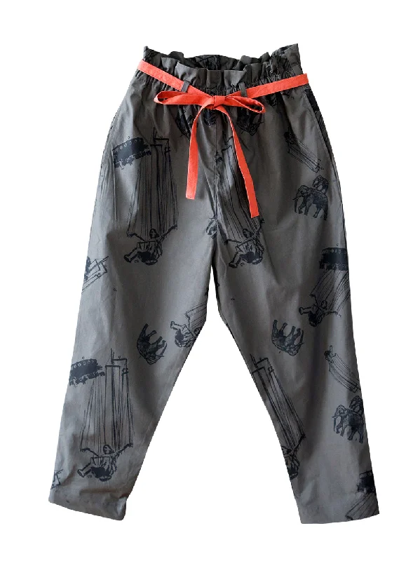French Retro Holidays TEX Gray Pants