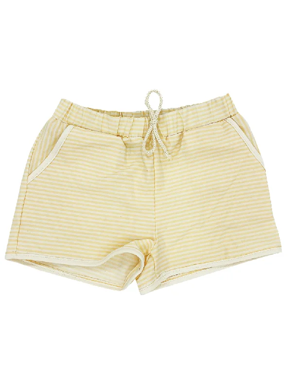 Street Cool Azucar Yellow Stripe Shorts