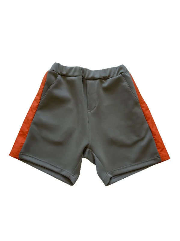 Unique Design Khaki and Orange Stripe Shorts