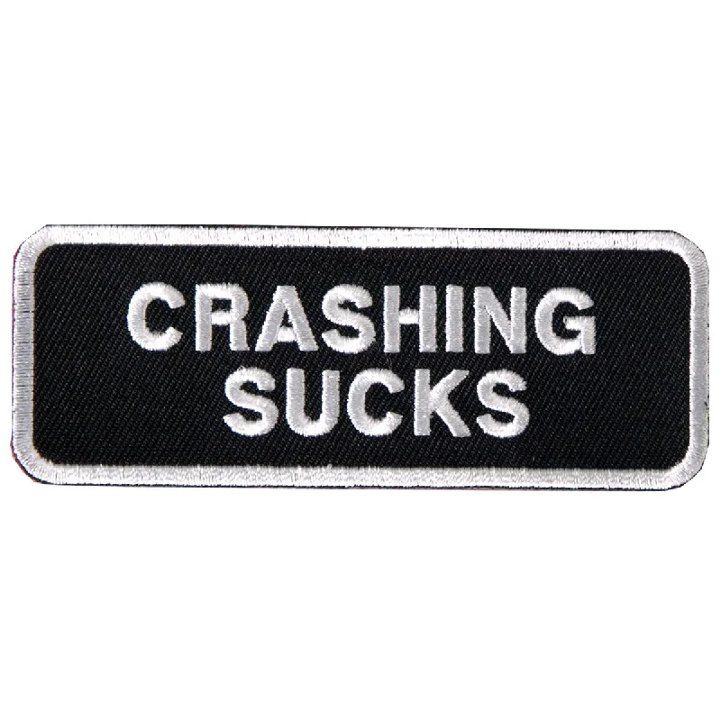 Lounge Wear Hot Leathers PPL9012 Crashing Sucks 4" x 2" Patch