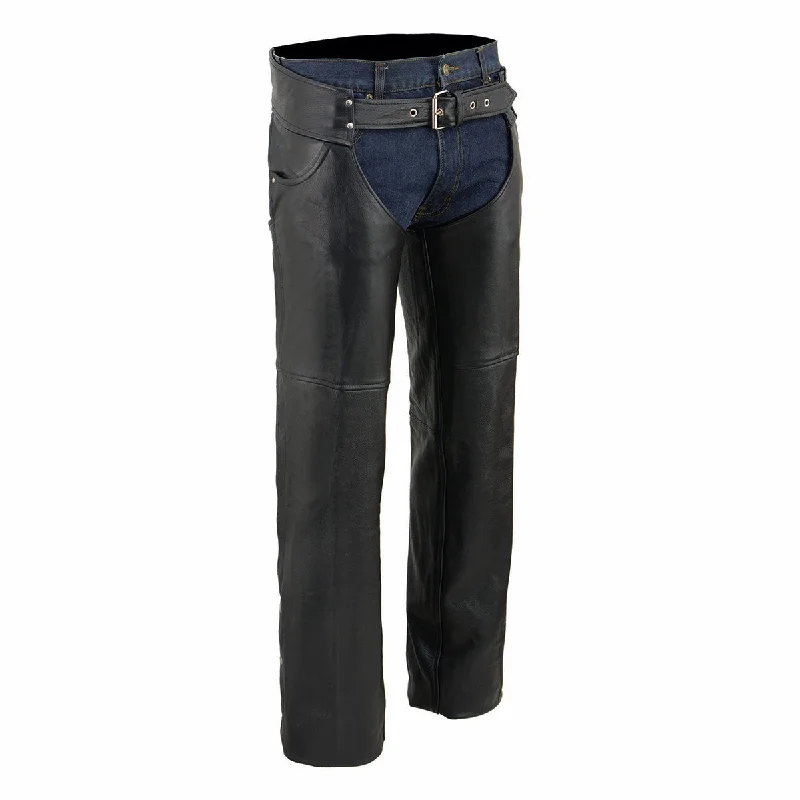 British Fashion Milwaukee Leather Chaps for Men's Black Premium Leather - Classic Jean Style Pockets Motorcycle Chap - SH1101TALL British Fashion Milwaukee Leather Chaps for Men's Black Premium Leather - Classic Jean Style Pockets Motorcycle Chap - SH1101TALL
