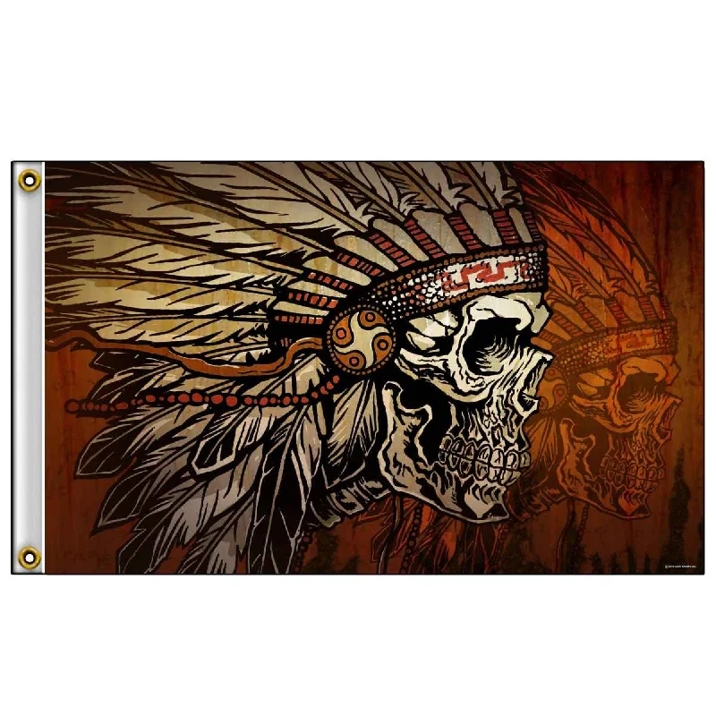 Cozy Chic Wear Hot Leathers FGA1081 Headdress Earthtones Flag 3’X5’ 3 Foot x 5 Foot