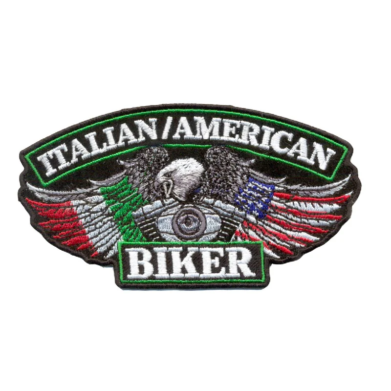 Quality Tailoring Hot Leathers PPA5890 Italian American Biker 5" x 3" Patch