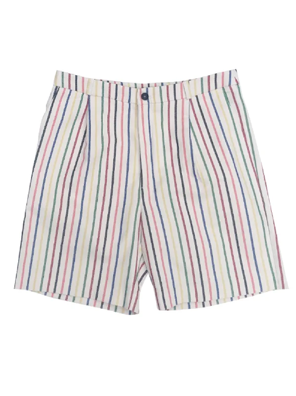 Cozy Street Style Bopak Striped Bermuda Shorts