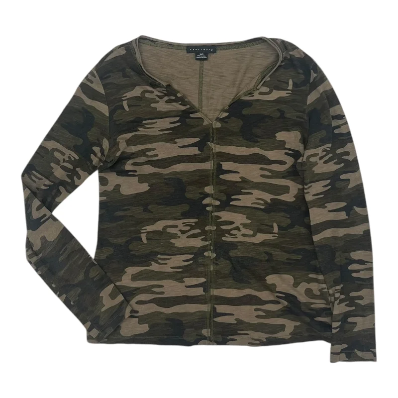 Sweet Breath Top Ls By Sanctuary In Camouflage Print, Size:Xxs