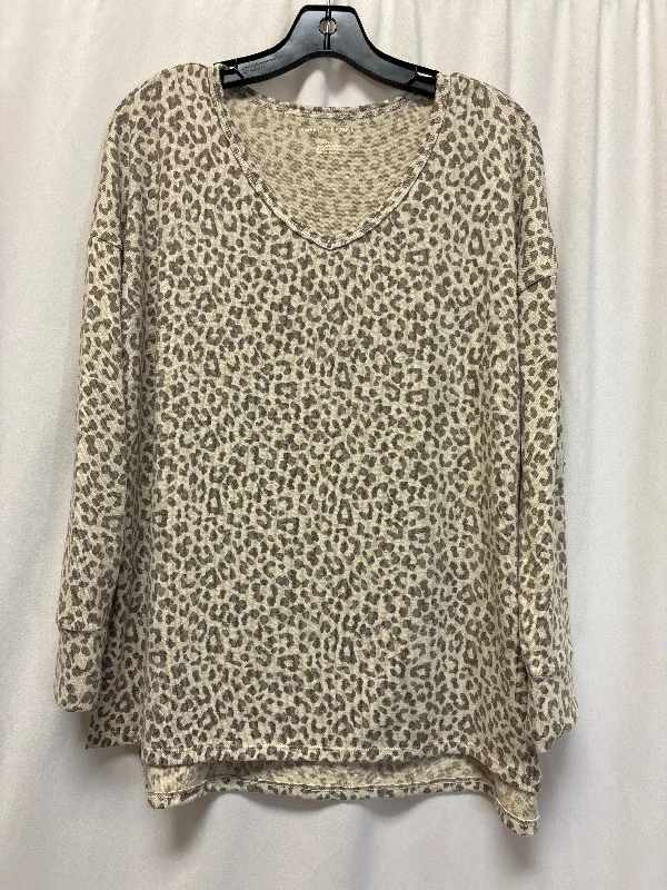 Personal Design Top Long Sleeve By American Eagle In Animal Print, Size: S
