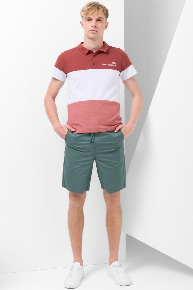 Trendy Dresses Colourblock Short Sleeve Golfer Pink