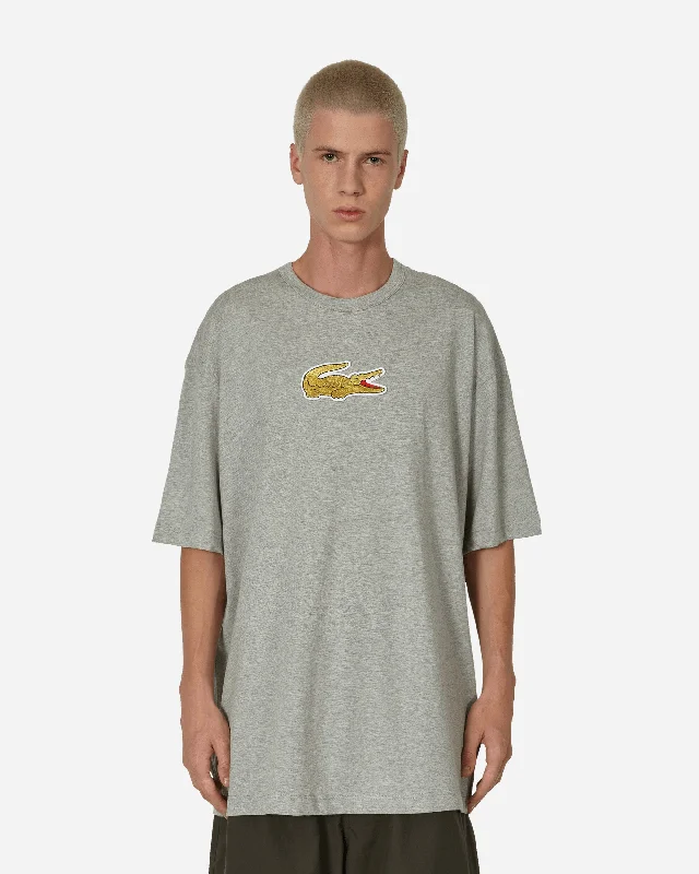 Exquisite Craftsmanship Lacoste Oversized T-Shirt Grey