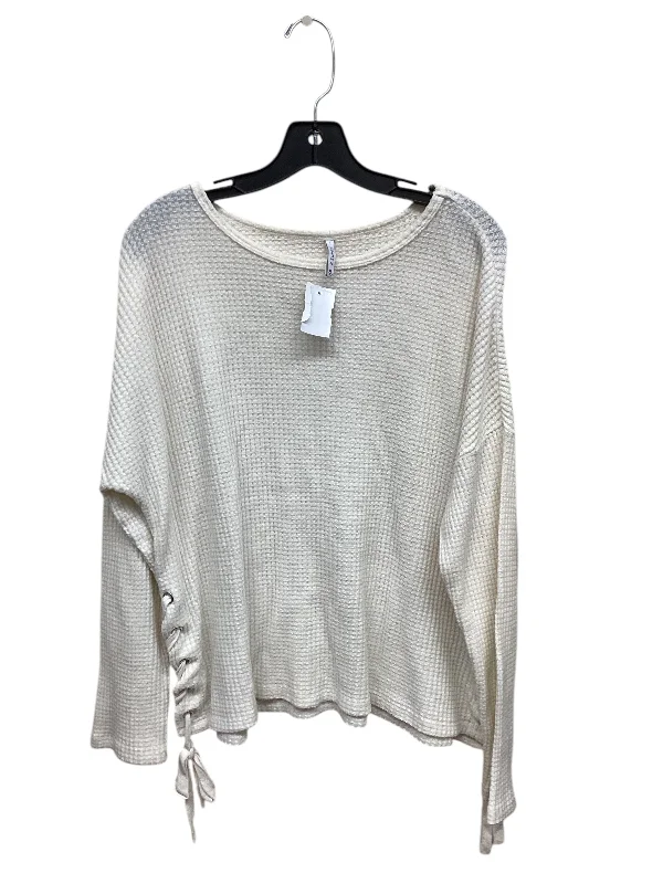 Exquisite Craftsmanship Top Long Sleeve By Z Supply In Cream, Size: Xl
