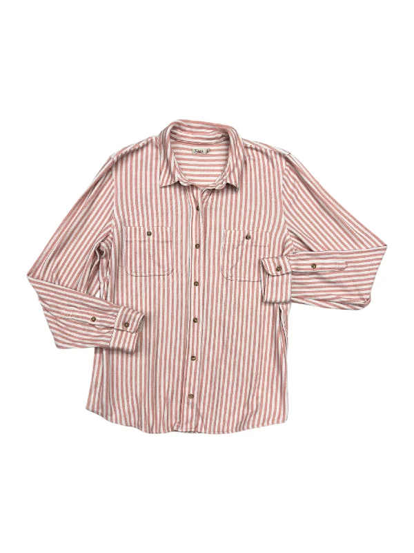 Youthful Vitality Top Long Sleeve By Faherty In Striped Pattern, Size: Xl