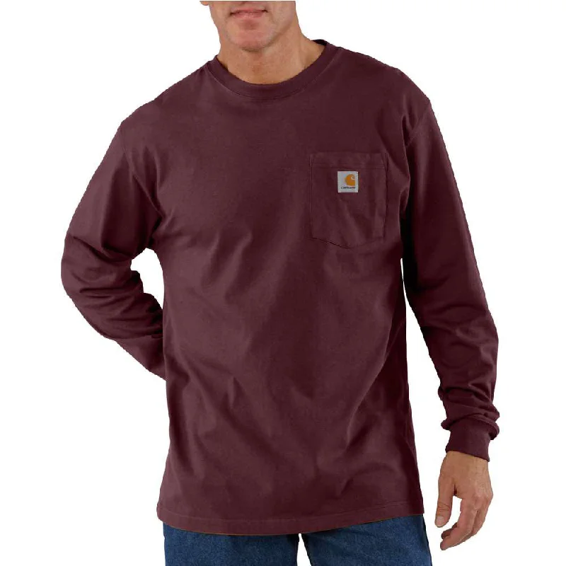 Stylish Jackets Carhartt Mens Port Long-Sleeve Work T-Shirt - K126PRT