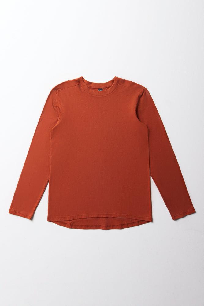 Fresh And Elegant Long Sleeve T-Shirt Rust