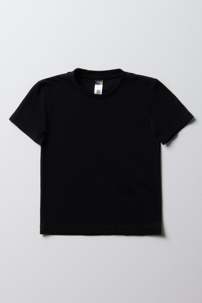 Celebrity Style Short Sleeve T-Shirt Black