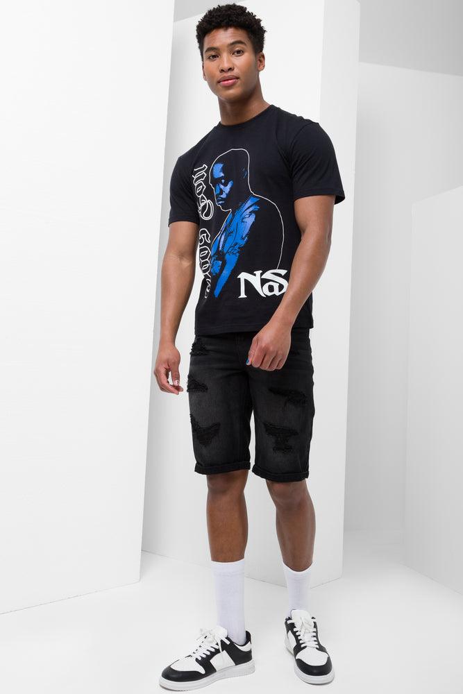 Classic Color Nas Short Sleeve T-Shirt Black