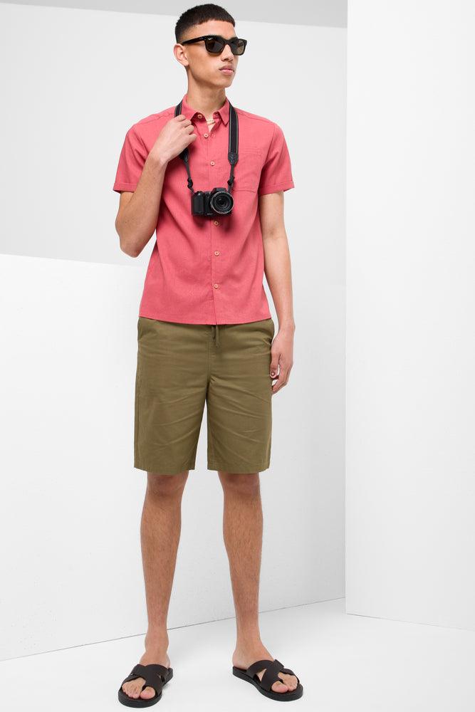 Cool Breeze At Night Short Sleeve Shirt Pink