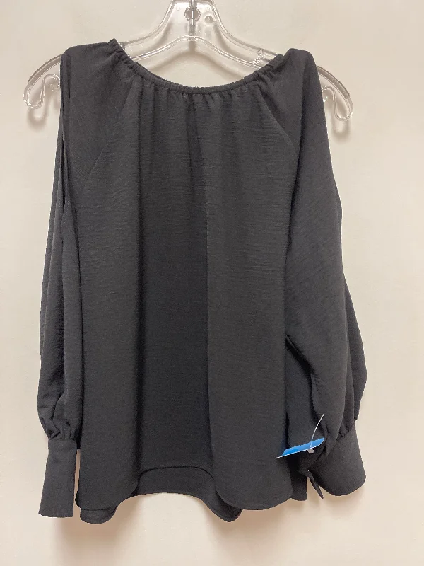 Windbreaker fashion Top Long Sleeve By Calvin Klein In Black, Size: S
