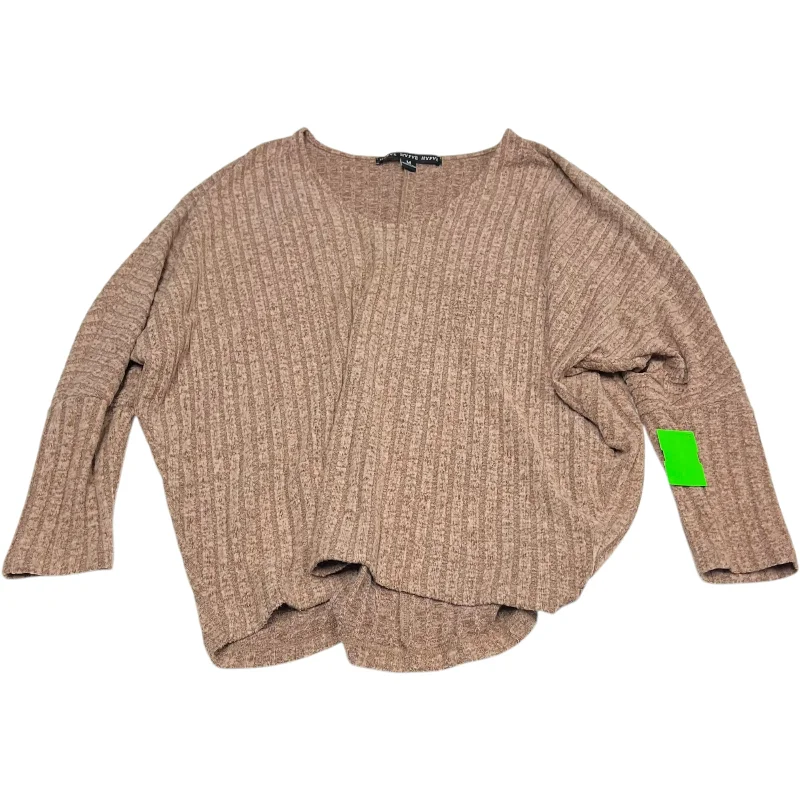 Everyday Style Top Long Sleeve Basic By Hyfve In Brown, Size: M