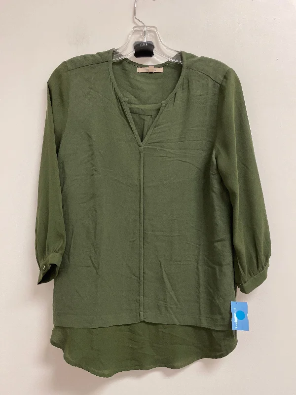 Effortless Comfort Top Long Sleeve By 41 Hawthorn In Green, Size: S