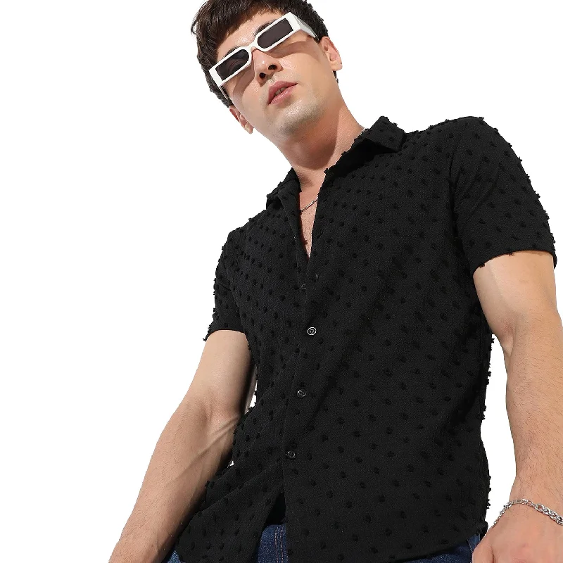 Fashionable And Versatile Men's Textured Casual Shirt