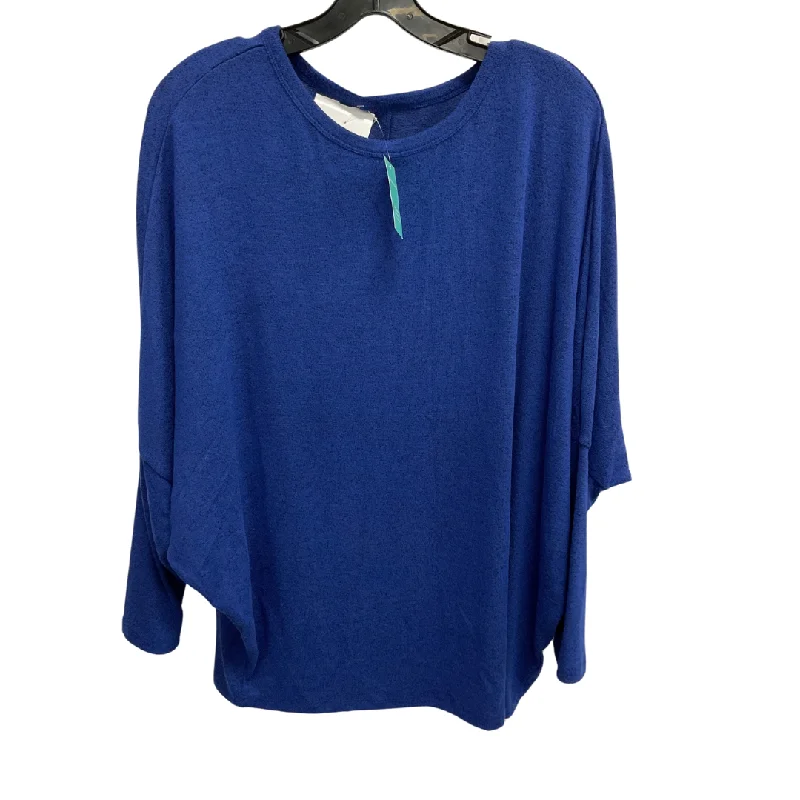 Comfortable Looks Top 3/4 Sleeve Basic By Maurices In Blue, Size: M