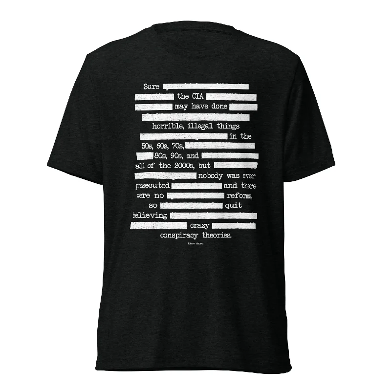 Comfortable Lounge Wear CIA Redaction Unisex Tri-Blend Track Shirt