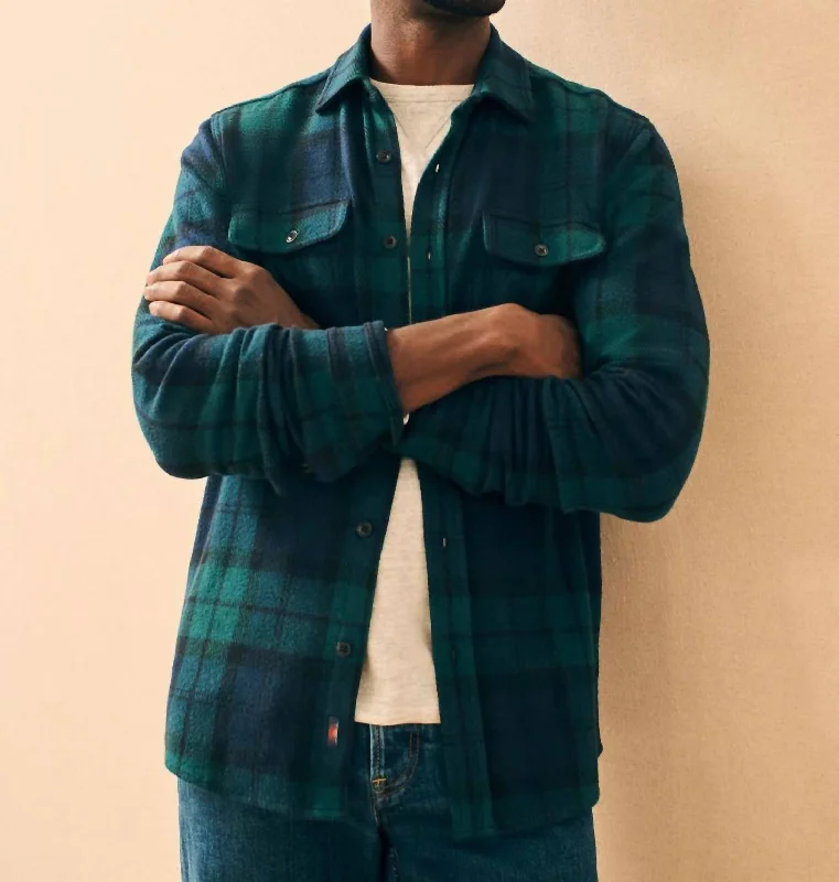 Minimal Style Legend Sweater Shirt In Blackwatch Plaid