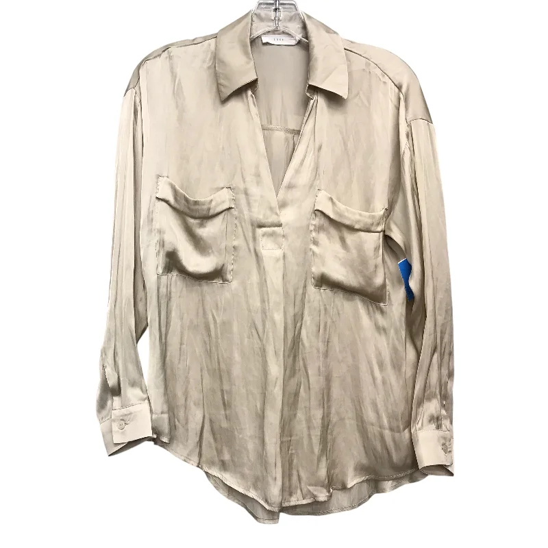 Quality Tailoring Top Ls By Lush In Beige, Size:S