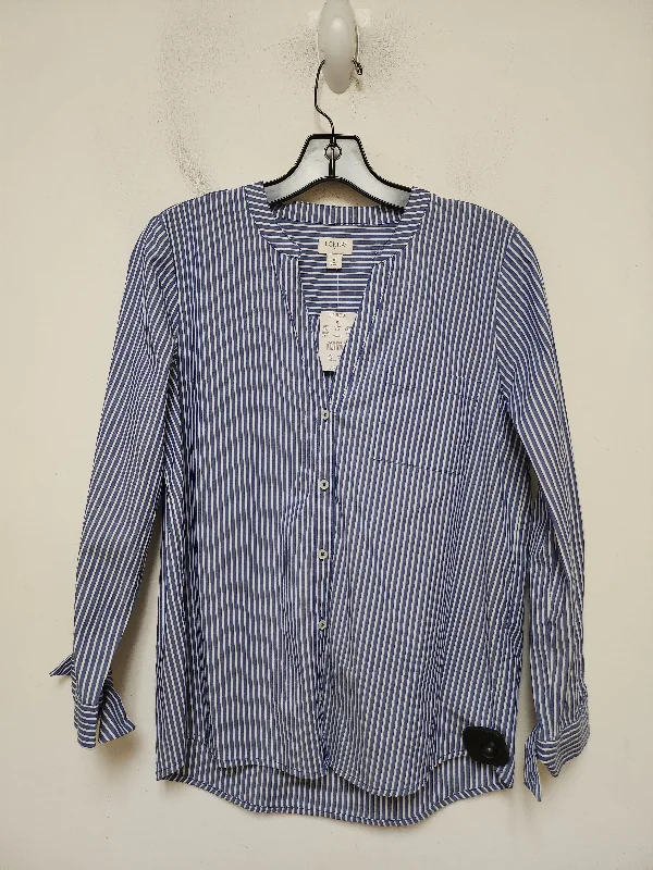 Timeless Comfort Top Long Sleeve By J. Crew In Striped Pattern, Size: S