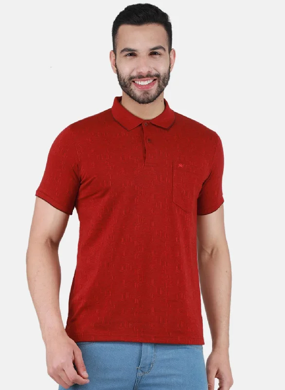 Relaxed Clothing Men Maroon Printed T-Shirt