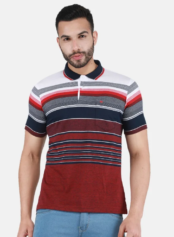 Outdoor Trend Men Maroon Printed T-Shirt