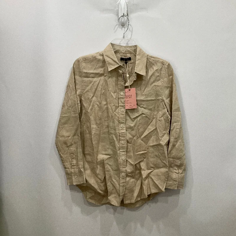British Style Top Long Sleeve By Cmc In Beige, Size: Xs