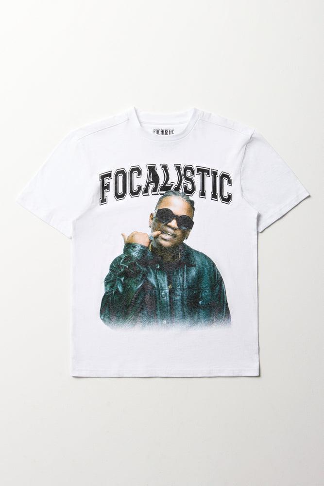 Breathable Comfort Relaxed Tshirt Licensed Focalistic White