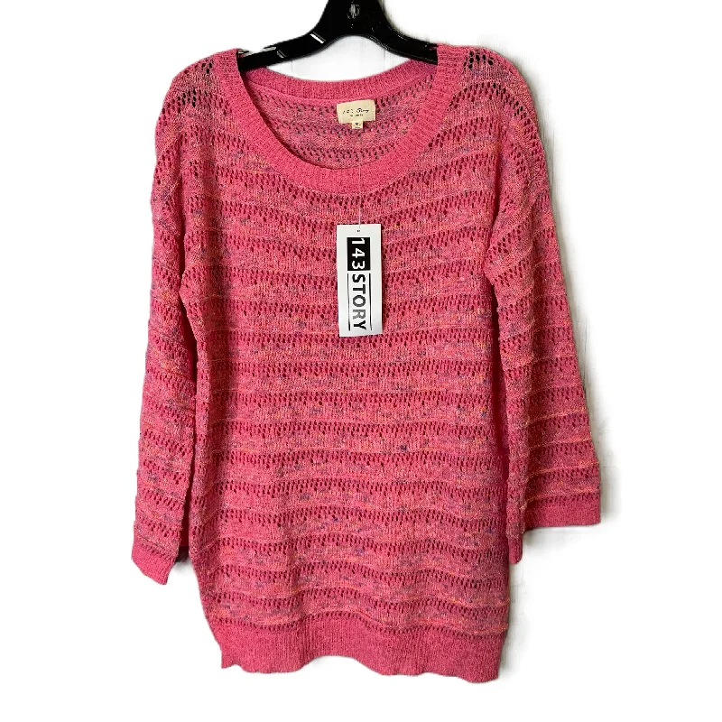 Bright Colors Top Long Sleeve By 143 Story In Pink, Size: M