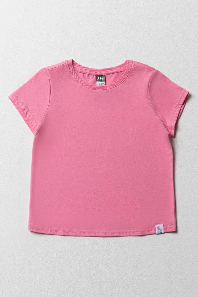 High-quality Design Short Sleeve T-Shirt Pink