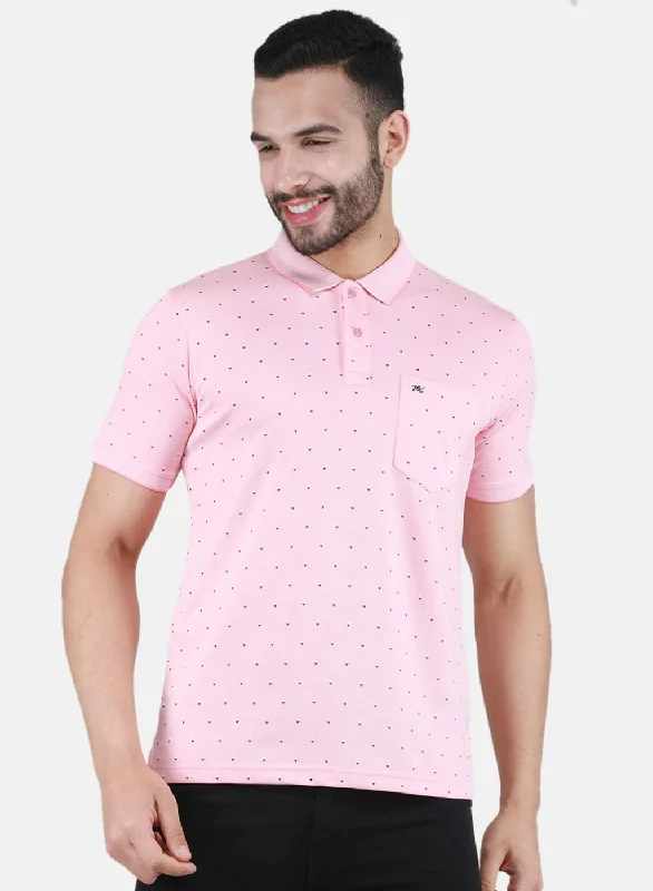 Relaxed Dresses Men Pink Printed T-Shirt