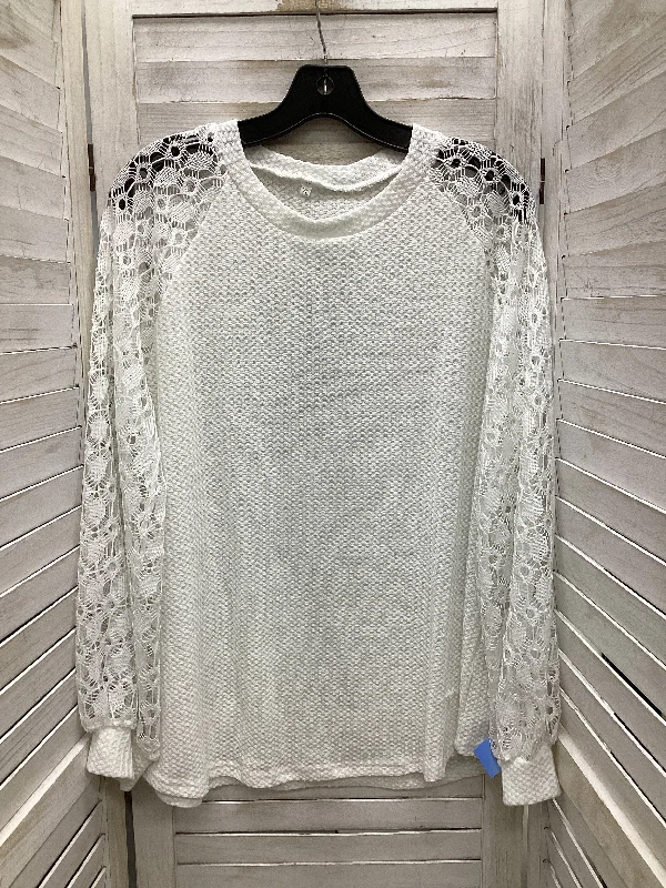 Fresh And Natural Top Long Sleeve By Clothes Mentor In White, Size: Xl