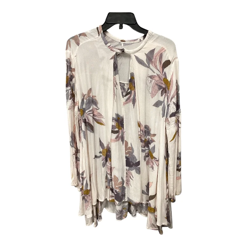 Exclusive Customization Top Long Sleeve By Free People In Multi-colored, Size: Xs