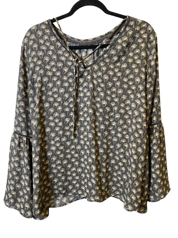 Casual Fit Wear Top Long Sleeve By Loft In Multi-colored, Size: M