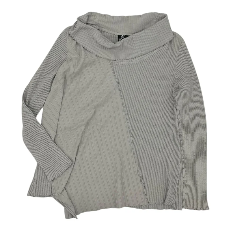 Trendy Comfort Wear TOP LS by FENINI In GREY, Size: L