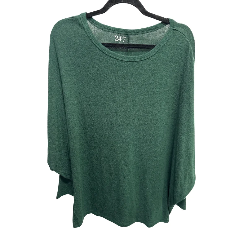 Casual Chic Looks Top Long Sleeve Basic By Maurices In Green, Size: L