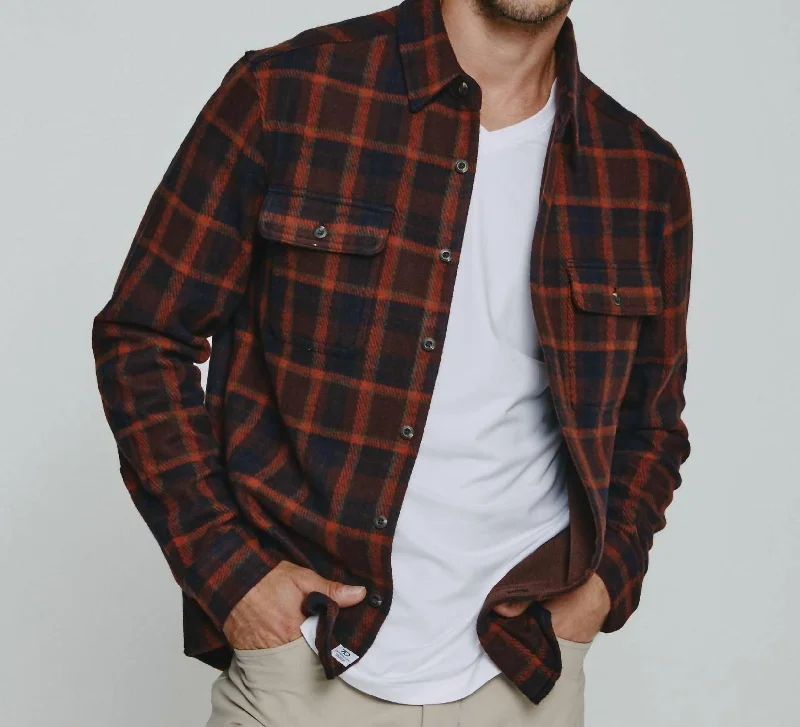 Lace Design Generation Long Sleeve Shirt In Burgundy
