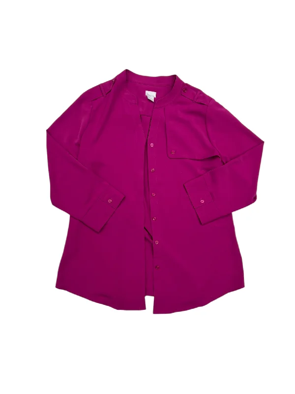 Lively And Youthful Top Long Sleeve By Chicos In Purple, Size: L