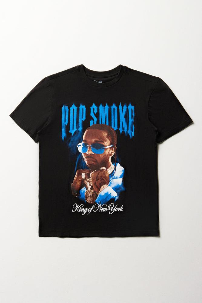Minimal Classic Pop Smoke Short Sleeve T-Shirt Black