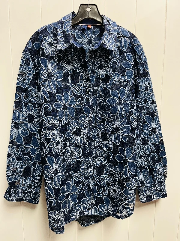 Breezy Comfort Top Long Sleeve By Pilcro In Navy, Size: Xs