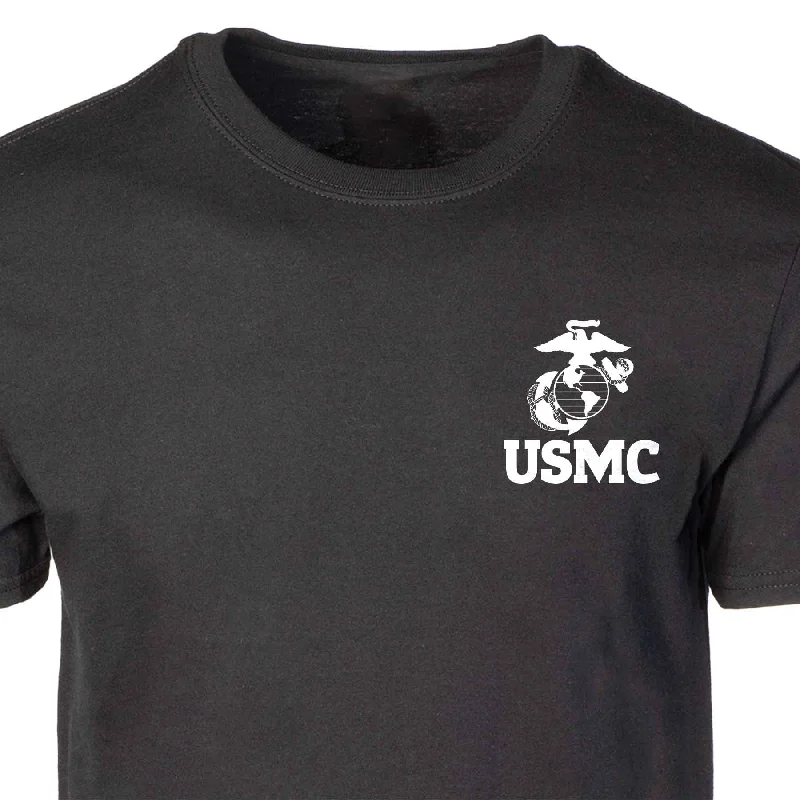 All-Day Style Marine Corps EGA Emblem T-Shirt in Black or Red