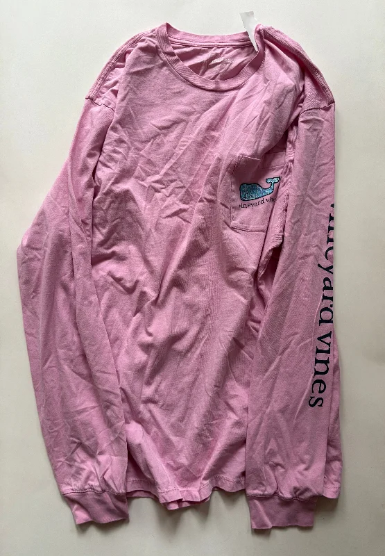High Street Design Top Long Sleeve By Vineyard Vines In Pink, Size: Xl