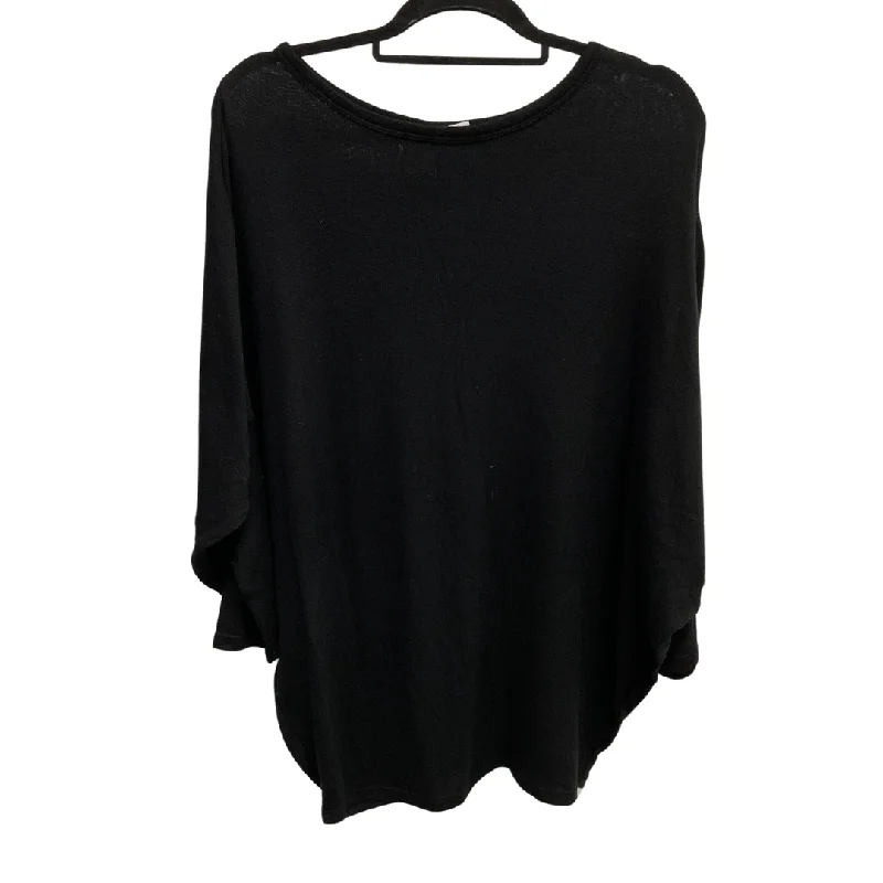 Smart Casuals Top 3/4 Sleeve Basic By Maurices In Black, Size: M