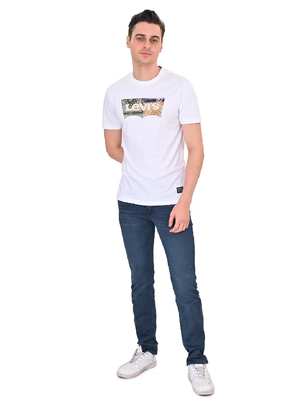 Cute Design Men's Brand Logo Slim Fit T-shirt